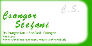 csongor stefani business card